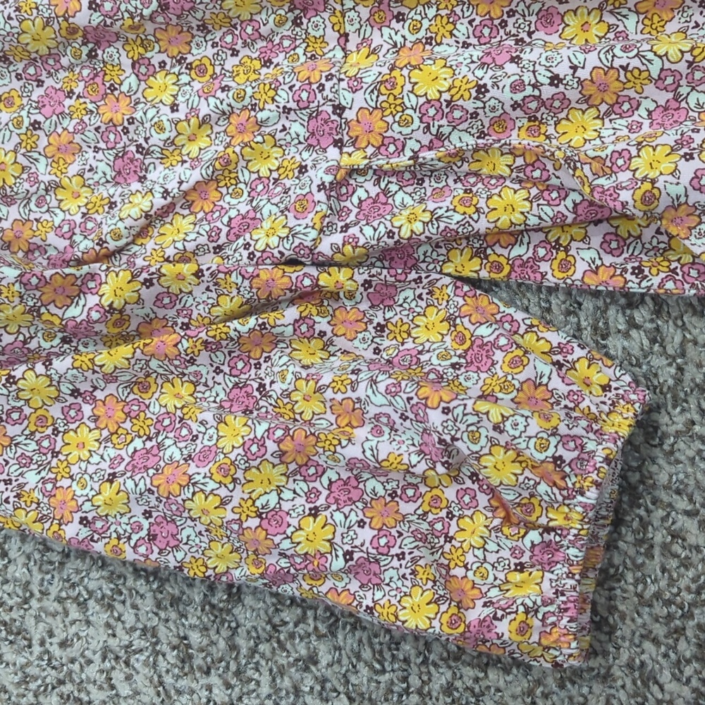 Lands' End Corton Blend Floral Fall Dress Size XL 18 - Picture 3 of 13
